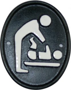 Baby changing room facility sign