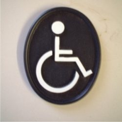 Disabled toilet sign