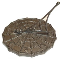 Cast iron spider sundial.